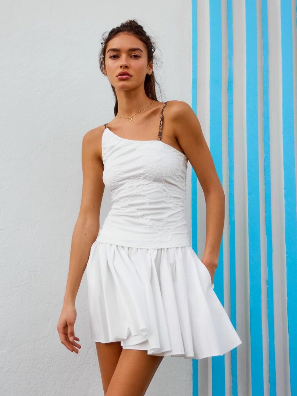 ✨New Free People Gaia Skirt Optic White Size XL NWT